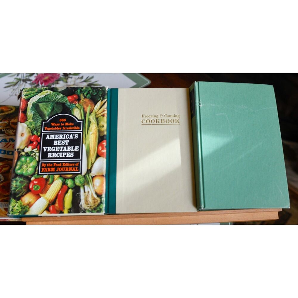 Lot 3 Farm Journal Vtg Hardback Cookbooks Freezing and Canning, Country Cookbook